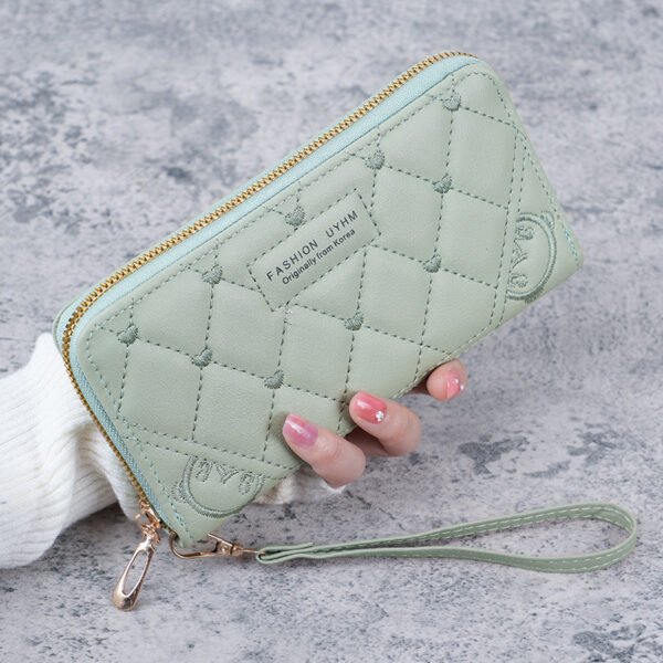Korean Style 2023 New Long Wallet for Women, Multi-functional Zipper PU Leather Wallet with Large Capacity Phone Pocket