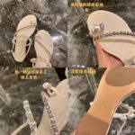 Korean Style Flat Sandals with Rhinestones for Women - Image 4