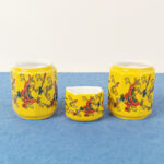 Octagonal Bird Bowl Ceramic Myna Bird Food Cup with Holder - Image 4
