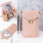 Women's PU Leather Lock Buckle Crossbody Bag with Touch Screen Phone Pocket - Image 2