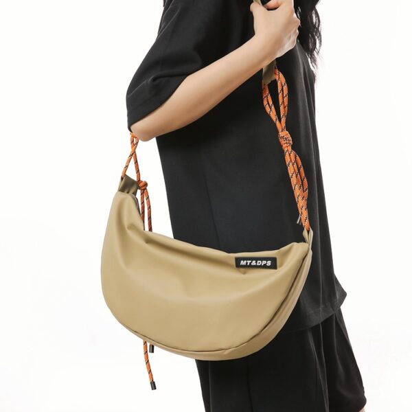 Hong Kong Couple Crossbody Bag Solid Color Women's Shoulder Capacity Dumpling