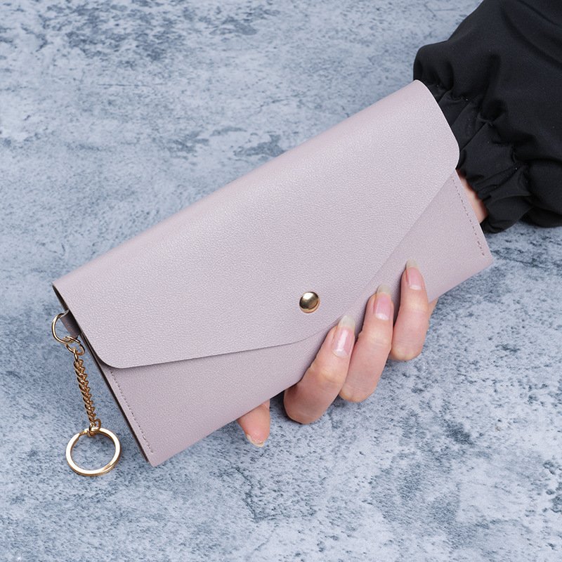 O1CN01QI7TU02NfwDRbuBWr_2209400949991-0-cib.jpg New Portable Women's Long Wallet Clutch with Multiple Card Slots and Snap Button, Fashionable Phone Bag, Solid Color, Versatile - Image 1