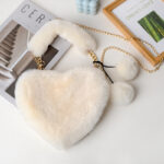 Plush Heart-shaped Crossbody Bag Women's - Image 14