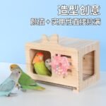 Parrot Nest Hanging Wooden House for Winter Warmth, Suitable for Monk Parakeet, Sun Conure, and Small Birds - Image 4