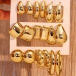 Earring Set Women Resin Geometric Twist Combination Ear Jewelry - Image 3