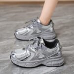 Women's Chunky Sneakers 2024 Autumn New Breathable Casual Shoes Student Korean Style Thick Sole Heightening Running Shoes - Image 3