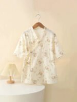 Children's Cotton Gauze Bathrobe, Homewear, Loose Sleepwear, Cartoon Cotton Gauze Baby Towel - Image 3