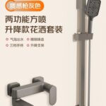 Gun Gray Thickened Dual Function Simple Shower Set Lifting