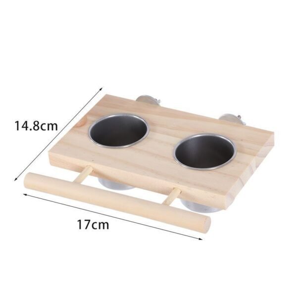 T8 Solid Wood Feeder Double Cup
