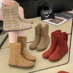 Korean Style Flat Birkenstock Ankle Boots 2025 New Retro Fashionable Hollow Out Boots - Image 2