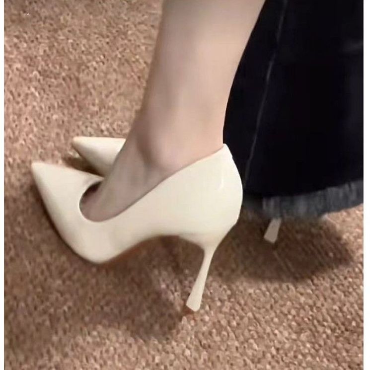 O1CN01VtDrI21gLImB3Fzla_2218623524125-0-cib.jpg Dopamine French Style Petite Women's Heels 2024 Fashion High Heels Casual Shoes - Image 1
