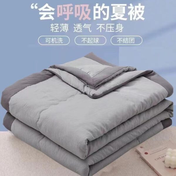 Washable Cotton Summer Quilt, Machine Washable, Air Conditioning Blanket, Thin Blanket for Students, Single and Double Sizes, Children's Quilt