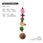 Parrot Chewing Toy Dried Fruit Wood Mango String Bird Cage Accessory for Cockatiel Lovebird Small Pet Beak Grinding Claw Grinding Hanging String - Image 8
