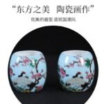 Ceramic Bird Cage Accessories - Waist Drum Food Bowl
