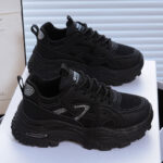 Women's Chunky Sneakers Breathable Mesh Casual Shoes Thick Sole Height Increasing Sports Shoes - Image 2
