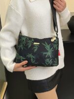 Bamboo Leaf Mom Shoulder Bag, Casual Multi-layer Crossbody Lightweight - Image 4