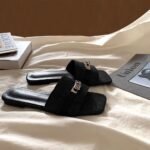 Women's Retro Denim Sandals with Buckle - Image 4