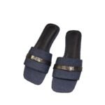 Women's Retro Denim Sandals with Buckle - Image 5