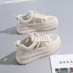2026 Summer Women's New Breathable Hollow Dad Shoes Casual Lace-up Platform Sneakers - Image 2