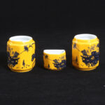 Octagonal Bird Bowl Ceramic Myna Bird Food Cup with Holder - Image 23