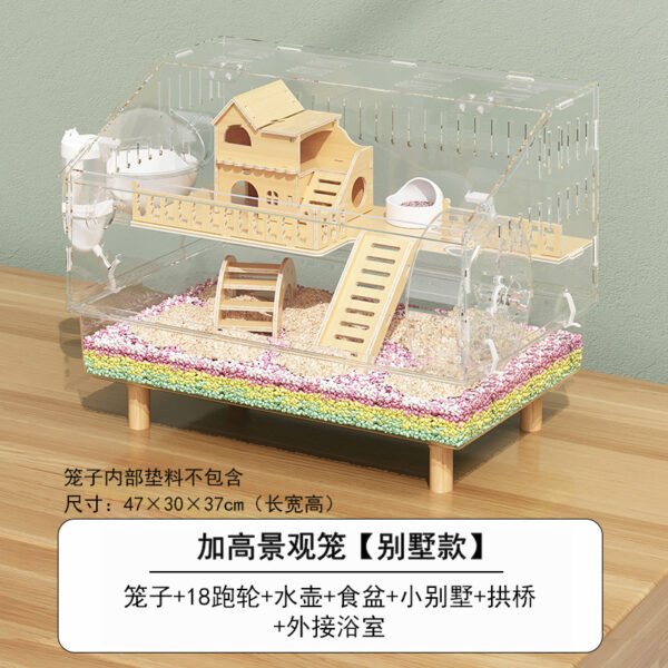 Panoramic Raised Small Villa Arch Bridge Transparent