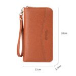 New Style Women's Wallet, Large Capacity Zipper Phone Wallet Card Holder Clutch Coin Purse - Image 5