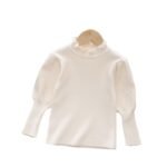 Girl's Fleece-Lined Knit Top Long Sleeve Turtleneck Pullover Winter 2024 - Image 5