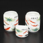Octagonal Bird Bowl Ceramic Myna Bird Food Cup with Holder - Image 22