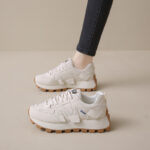 2025 Spring New Breathable White Casual Shoes for Women Korean Style Thick Sole Comfortable Running Sneakers - Image 3