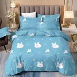 Cute Rabbit T Washed Cotton / 200*220 (King) Machine Washable