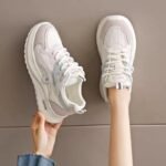 Thick Sole Women's Sneakers 2026 Spring Summer New Breathable Mesh Soft Sole Casual Running Dad Shoes - Image 4