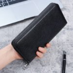 Long Men's Zipper Wallet Large Capacity Leather Handbag Phone Bag Business Casual Card Holder