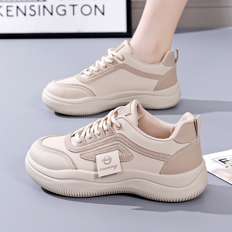 O1CN01d3cGgl1arvJuD3bGA_2217755913384-0-cib.jpg 2025 Spring Women's Casual Sneakers Breathable Lightweight Thick Sole Lace-up Shoes - Image 1