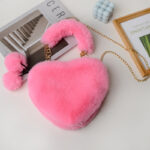 Plush Heart-shaped Crossbody Bag Women's - Image 10
