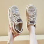 Summer Women's Casual Sneakers with Mesh Upper and Platform Sole - Image 4