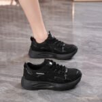 Women's Breathable Mesh Casual Sneakers with Thick Sole - Image 2