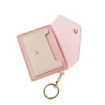 Creative Mini Card Holder Keychain PU Leather Card Case for Women - Image 5