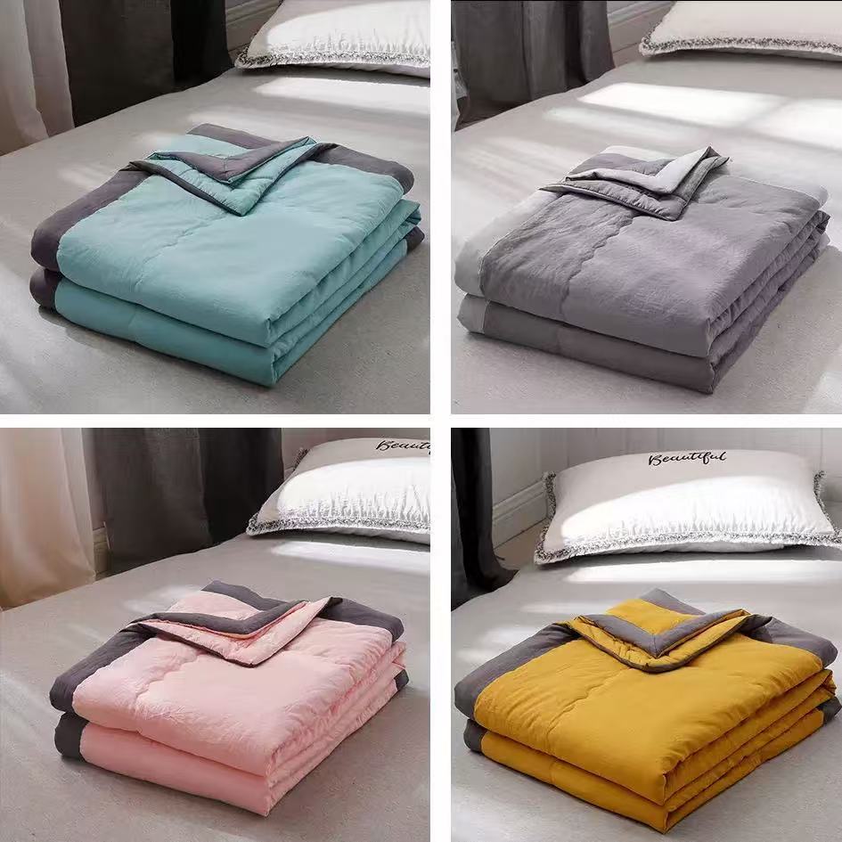 O1CN01fZrYY51fgzxVx6X0U_2218105064037-0-cib-1.jpg Summer Quilt, Washable, Lightweight, Single/Double, Water-Washed Cotton - Image 1