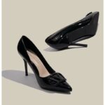 Nude High Heel Pumps for Women 2025 French Style Design Buckle Pointed Toe New Small Famous - Image 3