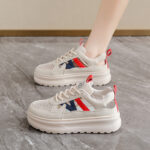 2026 Summer Women's New Breathable Hollow Dad Shoes Casual Lace-up Platform Sneakers - Image 3