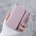 Simple Short Women's Wallet Student Card Holder Coin Purse Three-Fold Ultra-Thin Smooth Surface Wallet
