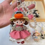 Handmade Clay Doll Keychain with Claw Chain