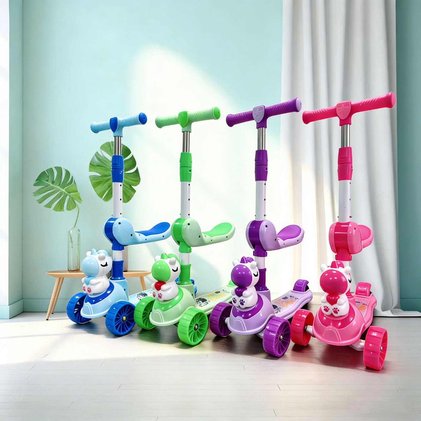 O1CN01gHs7Bk1mjvtaDZThJ_2222206414991-0-cib.jpg Children's Scooter 3-in-1 for Ages 1-6, Ride-On and Push Scooter - Image 1