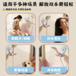 Macaron Flower Shower Head Holder No-Drilling Bathroom Shower Spray Head Fixed - Image 4