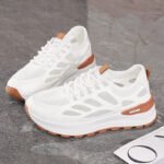 Summer Women's New Breathable Mesh Casual Sneakers Thick Sole Sports Shoes