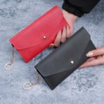 New Portable Women's Long Wallet Clutch with Multiple Card Slots and Snap Button, Fashionable Phone Bag, Solid Color, Versatile - Image 4