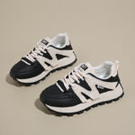 2025 Spring New Breathable White Casual Shoes for Women Korean Style Thick Sole Comfortable Running Sneakers - Image 2