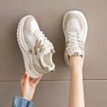 Thick Sole Women's Sneakers 2026 Spring Summer New Breathable Mesh Soft Sole Casual Running Dad Shoes - Image 3