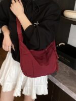 Capacity Crossbody Bag Women Lightweight Nylon Texture Shoulder Dumpling - Image 2