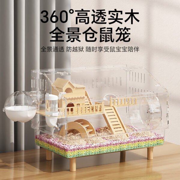Hamster Cage Syrian Hamster Cage 60cm Super Cheap Large Acrylic Transparent Luxury Villa